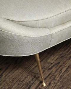  Venfield Elegant Curved Sofa in Custom Upholstery with Brass Legs - 3139962