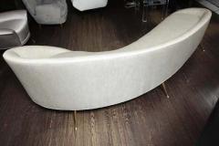  Venfield Elegant Curved Sofa in Custom Upholstery with Brass Legs - 3139970