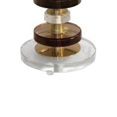  Venfield Elegant Pair of Murano Glass Disc Table Lamps - 2752899