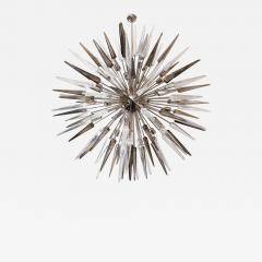  Venfield Enormous Clear and Smoke Murano Spike Glass Sputnik Chandelier - 1834389