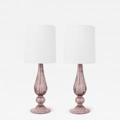  Venfield Hand Blown Amethyst Color Glass Table Lamps 2022 - 2549567