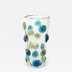  Venfield Hand Blown Murano Glass Vase with Turquoise and Gold Glass Dot Design 2022 - 2534085