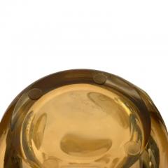  Venfield Hand Blown Topaz Murano Glass Vase With Gold Leaf Infused Raised Dot Design - 3549021