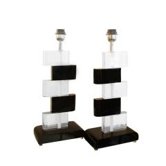  Venfield Hand Crafted Pair of Murano Glass Block Table Lamps 2022 - 2679268