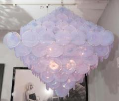  Venfield Huge Alex Iridescent Murano Glass Disc Chandelier in Double Pyramid Shape - 3121325