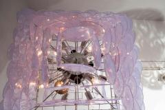  Venfield Huge Alex Iridescent Murano Glass Disc Chandelier in Double Pyramid Shape - 3121331