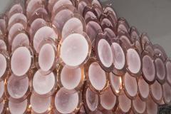  Venfield Huge Purple Murano Glass Disc Chandelier in Double Pyramid Shape - 3127637