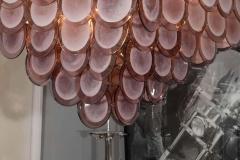  Venfield Huge Purple Murano Glass Disc Chandelier in Double Pyramid Shape - 3127639