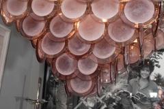  Venfield Huge Purple Murano Glass Disc Chandelier in Double Pyramid Shape - 3127640