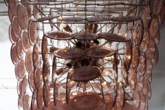  Venfield Huge Purple Murano Glass Disc Chandelier in Double Pyramid Shape - 3127641