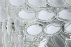  Venfield Huge White Murano Glass Disc Chandelier in Double Pyramid Shape - 2353841