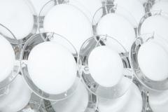  Venfield Huge White Murano Glass Disc Chandelier in Double Pyramid Shape - 2353843