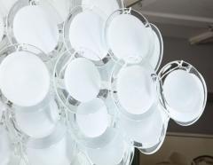  Venfield Huge White Murano Glass Disc Chandelier in Double Pyramid Shape - 2353854