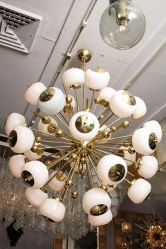  Venfield Italian Milk Glass and Brass Sputnik - 3131093