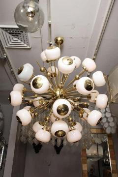  Venfield Italian Milk Glass and Brass Sputnik - 3131094