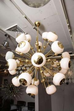  Venfield Italian Milk Glass and Brass Sputnik - 3131095