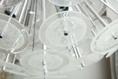 Venfield Large Clear Bubble Murano Glass Disc Sputnik Chandelier - 3140297