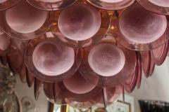  Venfield Large Pagoda Style Amethyst Glass Disc Chandelier - 3137956
