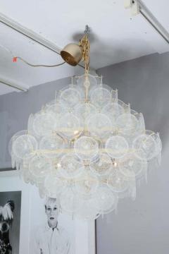  Venfield Large Pagoda Style Pulegoso Glass Disc Chandelier - 3140230