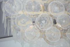  Venfield Large Pagoda Style Pulegoso Glass Disc Chandelier - 3140236