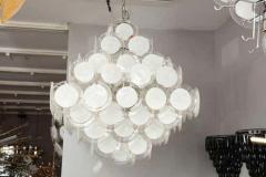  Venfield Large Pagoda Style White Glass Disc Chandelier - 3135260
