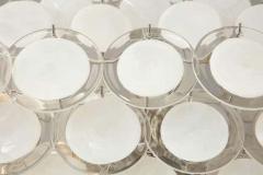  Venfield Large Pagoda Style White Glass Disc Chandelier - 3135265