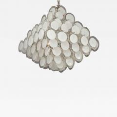  Venfield Large Pagoda Style White Glass Disc Chandelier - 3137475