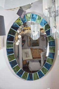  Venfield Oval Mirror in Blue and Green Tinted Mirror Border - 3138417