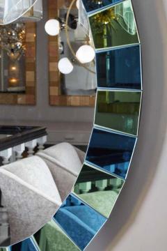  Venfield Oval Mirror in Blue and Green Tinted Mirror Border - 3138420