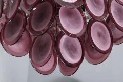  Venfield Pagoda Style Amethyst Murano Glass Disc Chandelier - 3140263