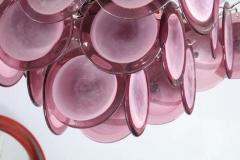  Venfield Pagoda Style Amethyst Murano Glass Disc Chandelier - 3140264