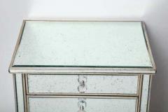  Venfield Pair of Antique Mirrored Nightstands with Silver Gilt Trim - 3157800