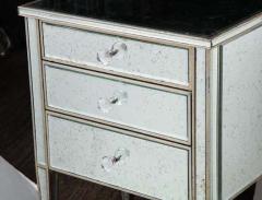  Venfield Pair of Antique Mirrored Nightstands with Silver Gilt Trim - 3157801