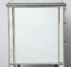  Venfield Pair of Antique Mirrored Nightstands with Silver Gilt Trim - 3157804