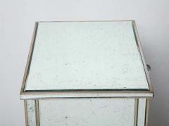  Venfield Pair of Antique Mirrored Nightstands with Silver Gilt Trim - 3157805