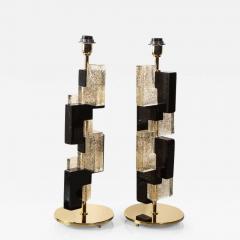  Venfield Pair of Black and Gold Infused Table Lamps - 2425273