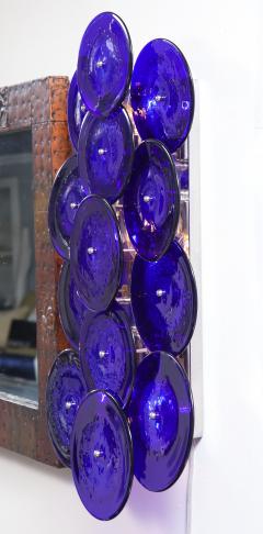  Venfield Pair of Cobalt Blue Murano Glass Disc Sconces - 2098903
