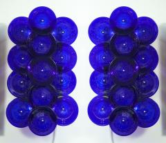  Venfield Pair of Cobalt Blue Murano Glass Disc Sconces - 2098941