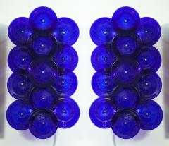  Venfield Pair of Cobalt Blue Murano Glass Disc Sconces - 2098941