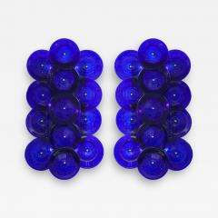 Venfield Pair of Cobalt Blue Murano Glass Disc Sconces - 2099632