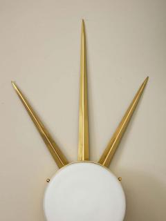  Venfield Pair of Custom Italian Opaline Star Sconces - 2416350