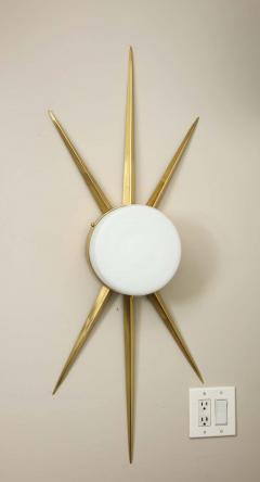  Venfield Pair of Custom Italian Opaline Star Sconces - 2416352