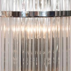  Venfield Pair of Custom Large Glass Rod Sconces with Polished Nickel Frame - 3129807