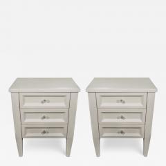  Venfield Pair of Custom Leather Wrapped Nightstands - 3117062