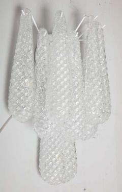  Venfield Pair of Custom Murano Honeycomb Glass Sconces - 3140835