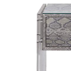  Venfield Pair of Exotic Python and Lucite Nightstands - 2762025