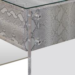  Venfield Pair of Exotic Python and Lucite Nightstands - 2762026