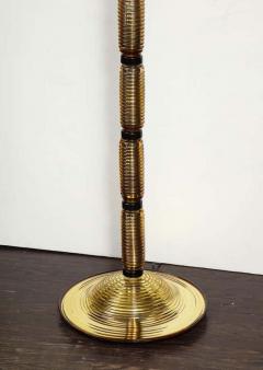  Venfield Pair of Gold and Black Opaque Murano Glass Floor Lamps - 3222054