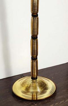  Venfield Pair of Gold and Black Opaque Murano Glass Floor Lamps - 3222057