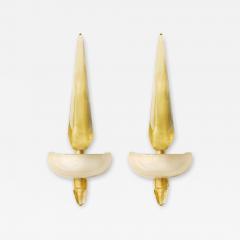  Venfield Pair of Sommerso Aventurine Glass Obelisk Sconces - 4225917